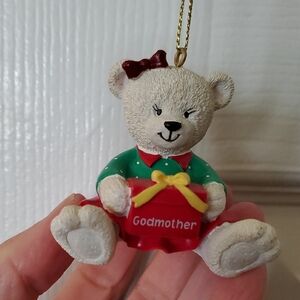 Godmother Bear Ornament And Puppy Ornaments⁰